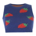 thumbnail image 2 of Women‘s V Neck Sleeveless Argyle Sweater Knitted Vest Slim Fit Ribbed Tank Crop Top Spring Fall Winter Kitwear, 2 of 3
