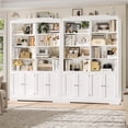 thumbnail image 3 of Homfa 73'' Tall Bookcase with 4 Doors, 6-Tier 8 Cubes Display Bookshelf, Double Row Bookcase with Adjustable Shelves for Living Room Home Office, White, 3 of 9