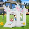 thumbnail image 5 of Adnoom Inflatable Bounce House with 350W Blower, Bounce House with Slide, White Jumping Castle for Kids 3~10, Bouncy House for Wedding, Party, Gift Decoration, Indoor & Outdoor, 5 of 11