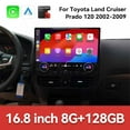 thumbnail image 2 of Aotsr 16.8 Inch for Toyota Land Cruiser/Prado LC120 2002-2009 Screen Car Radio Player Android Host IPS Touch Screen Car GPS Navigation Multimedia Player, 2 of 9