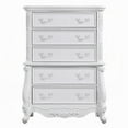 thumbnail image 2 of Maver Tall Dresser Chest with 5 Drawer, Scrolled Details, White Wood, 2 of 5