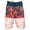 Blue Red Stripe, variant on Mens Swim Shorts Trunks Surfboard Beach Print Pattern Ocean Current Polyester