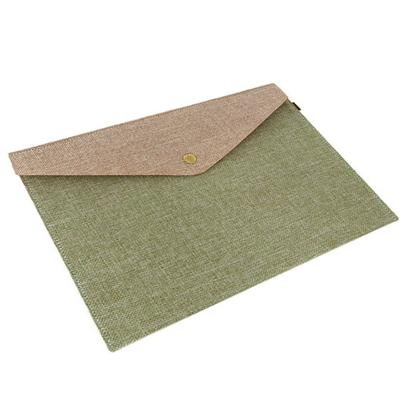 Raindrops Envelope File Folder Expanding Document Organizer Holder Briefcases Document Bag Paper File Folders 23.5 x 16CM (Army Green)