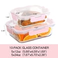 thumbnail image 2 of Recipientes de vidrio para almacenamiento de alimentos UMEIED, paquete de 10, a prueba de fugas, 2 of 6