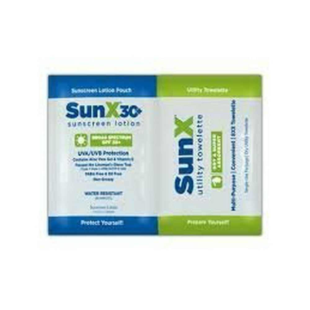SunX Sunscreen Towelettes 50/Box SPF 30