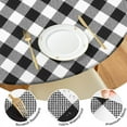 thumbnail image 4 of Black White Checkerboard Checkered Pattern Round Fitted Tablecloth with Elastic Edge,Dining Table Cover Waterproof,Outdoor Round Tablecloth for Camping,Dining,Indoor and Outdoor, 4 of 7