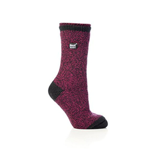 HEAT HOLDERS Ladies Twist Crew Sock-Raspberry/Gray, One Size (TIGBLK2HH) -  Walmart.com
