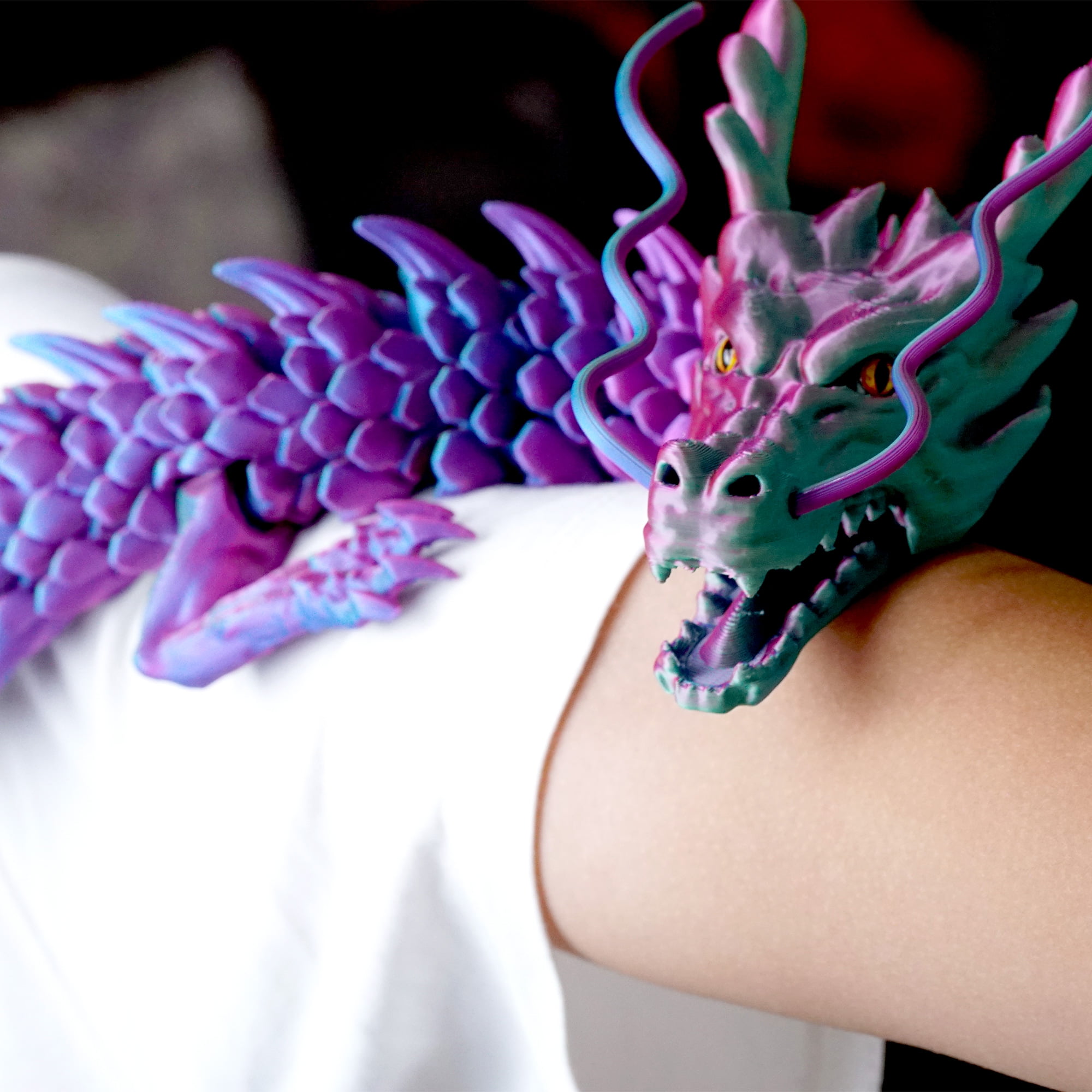 33.5inch Super Large 3D Printed Dragon Models,Flexible Joint Animal lacertid Figurines, 3D Printing Stuff Cheap,Stress Relief, Fidget restlessness, ADHD Toys, Surprise Fantasy Gifts