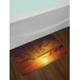 thumbnail image 2 of Clouds Bath Mat, Dramatic Burning Sunset in the Sky Daily Disappearance Twilight Rotation Mystic Picture, Non-Slip Plush Mat Bathroom Kitchen Laundry Room Decor, 29.5 X 17.5 Inches, Orange, Ambesonne, 2 of 2
