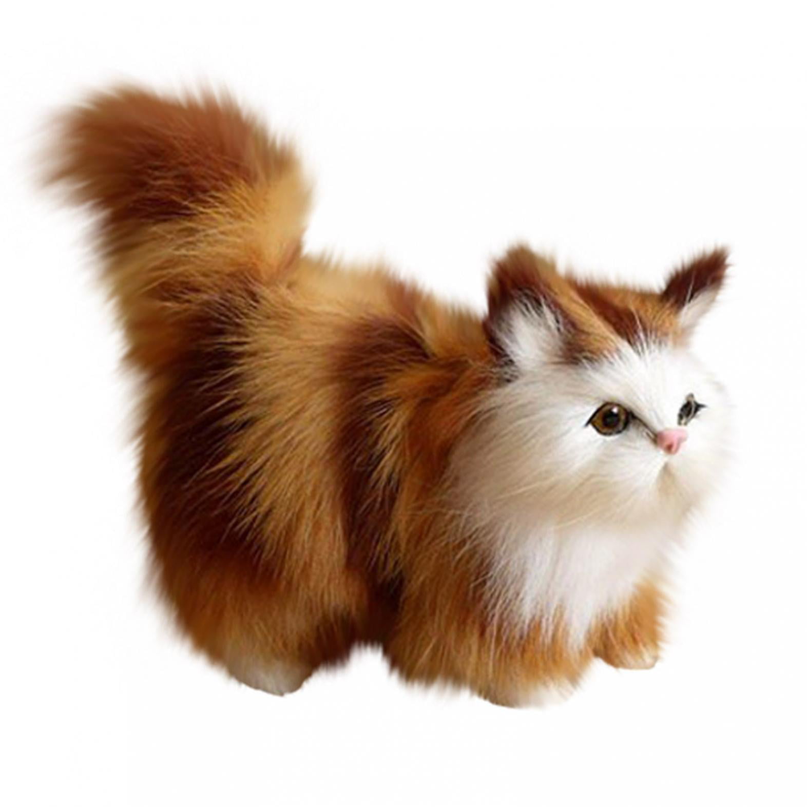 Animated Breathing Plush Stuffed Animal Kitten Fox Dog Toys Kid Gift Home Decor 
