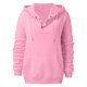 thumbnail image 4 of Gibobby Tops Mujeres Casual Chaqueta larga de plumón informal para mujer con bolsillo Sudaderas con capucha Pullover Manga Botón V Sudaderas con cordón Cuello de mujer （Rosa， M), 4 of 5