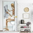 thumbnail image 3 of Halloween 3D Door Sticker Scary Skull Self Adhesive Door Decal, 3 of 8