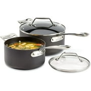 Open Box All-Clad Essentials Hard Anodized Nonstick Cookware Set, 2-piece Sauce Pan Set with lids, 2.5 & 4 quart