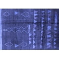 thumbnail image 1 of Ahgly Company Machine Washable Indoor Rectangle Solid Blue Modern Area Rugs, 8' x 12', 1 of 4