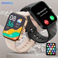 thumbnail image 2 of Fully Touch Screen Square Metal Smart Watch, IP68 Resistente Al Agua Resistente Al Sudor Deportes Smartwatch Con Batería Grande De 320mAh, Llamada Inalámbrica, Pantalla Grande De 4.85 Cm, Ritmo Cardía, 2 of 4