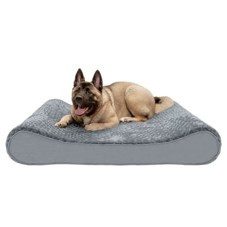 UPC: 0842229117936 | Furhaven Luxe Lounger Dog Beds for Small/Medium/Large Dogs & Cats – Orthopedic Cooling Gel Memory Foam & More Ultra Plush Gray Jumbo Plus Memory Foam