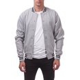 thumbnail image 2 of Pro Club Men's Varsity Fleece Baseball Jacket, Heather Gray/Heather Gray, 2X-Large, 2 of 4