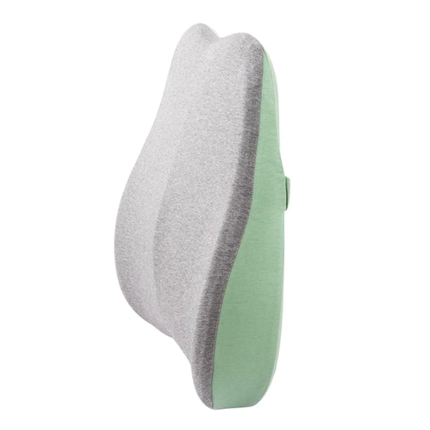 Inteprter Cojín de apoyo lumbar de espuma viscoelástica para silla de oficina, azul marino Decoración del hogar Verde
