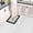 Black Plaid, variant on Marble Kitchen Rug Abstract Modern Carpet Greek Frame Geometric and Marble PVC Kitchen Rugs and Mats 17.3''''×29'''' Anti Fatigue Comfort Mat for Kitchen Floor Laundry Office Sink