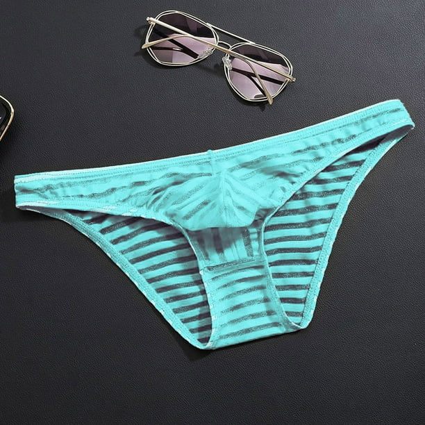 Calzoncillos transparentes de seda de hielo para hombre, ropa interior fina de cintura baja de malla, sexy, transpirable, de verano, pantalones de moda para jóvenes
