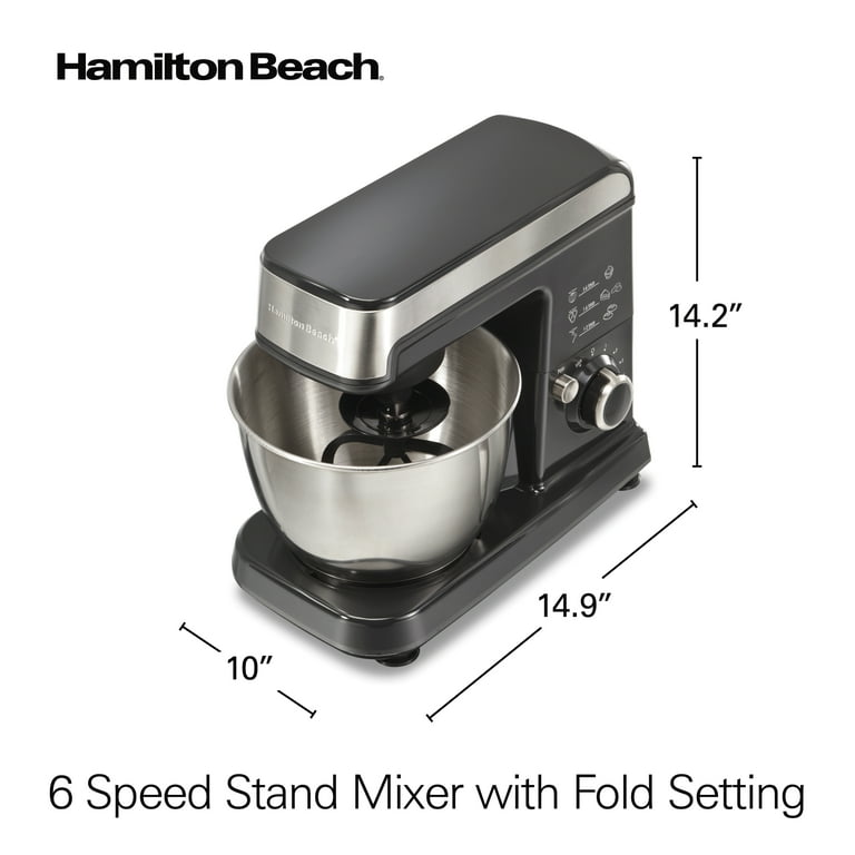 Hamilton Beach 6-Speed Classic Stand Mixer, 3.5 Quarts, Black