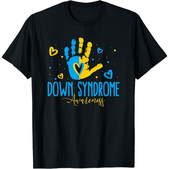 World Down Syndrome Day Down Syndrome Awareness T-Shirt men and women can wear, black, white, gifts