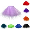 thumbnail image 5 of Girls Layered Mesh Skirt Party Birthday Dance Princess Skirt Ruffle Tiered Tutu Skirt Sweet Clubwear, 5 of 5