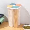 thumbnail image 2 of SIfdSeng Contenant à Collation à 4 Compartiments Pot de Céréales Scellé avec Compartiment Pot de Rangement Maison Cuisine Pot de Rangement de Qualité Alimentaire avec Couvercle Compartiment Pot de Rangement Alimentaire Transparent Zéro Déchet, 2 of 5