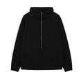 thumbnail image 3 of TRUBKH Full Zip Up Hoodie athletic jacket women kimono cardigan zip up hoodie women hoodies for women And Winter Casual Sports Semi Zipper Hooded Short Plush Sweater Hooded Sweater Black M, 3 of 9