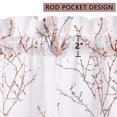 thumbnail image 1 of Cortinas de media ventana para cocina, diseño natural, ramas de árbol, estilo cafetería, lino rústico, textura floral, juego de 2, para baño, 68 cm de ancho x 61 cm de largo, amarillo/gris (juego de, 1 of 8