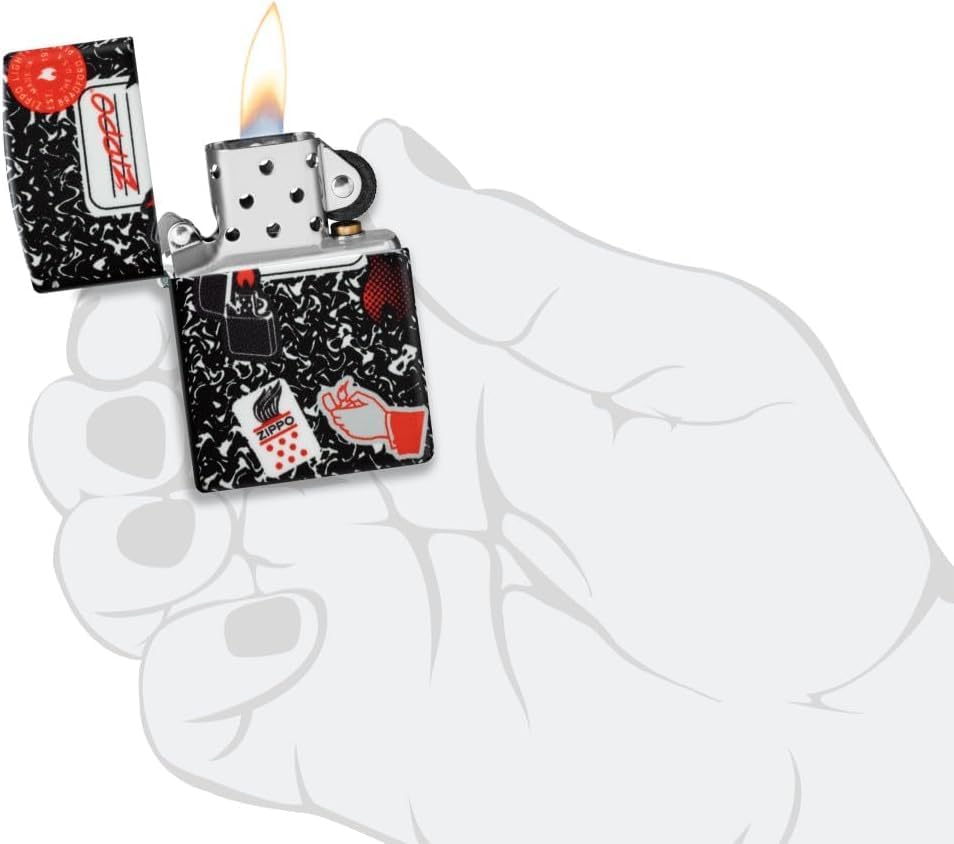Zippo Lighter - Customized Message on Notebook 540 Matte Pocket Lighter 46707