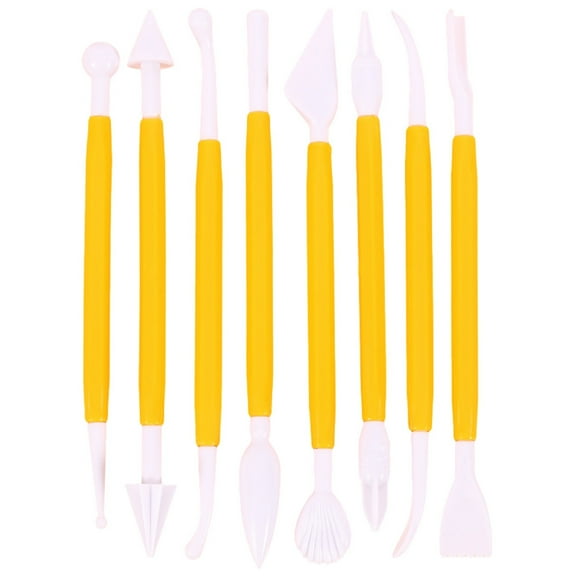Easeky Sugar Flower Carving Tool, Combination Tool for Sugar Flower Carving, Sugar Cake Decoration And Carving Bakeware Clearance Baking Supplies Clearance Baking Supplies for Cakes Yellow