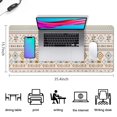 thumbnail image 5 of Long Mouse Pads for Desk,Brown Geometric Triangle Diamond Pattern Desk Mats on Top Of Desks, Desk Mouse Pad Extra Large with 3mm Non-Slip Base and Stitched Edge for Gaming,Office,Work,Home 35.4"x15.7", 5 of 6