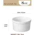 thumbnail image 2 of Porcelain Creme Brulee Ramekins Microwave Oven Safe Stackable Baking Souffle Bowls for Dessert 6 pack, 2 of 6