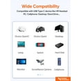 thumbnail image 3 of CableCreation USB Type C Fiber Optic Link VR Cable 16FT,  Upgraded Version USB C 3.2 Gen2 Cable USB C to C 10 Gbps High Speed Data Compatible with Quest 3/Quest 2 Virtual Reality Headsets Gaming PC, 3 of 6