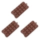thumbnail image 1 of Ounissouiy 15-grid Silicone Chocolate Mold Reusable Rose Baking Mould Shape Kitchen Cake Crafting Molds DIY Handmade Flower for Biscuits Marrón 22x10x1.7cm 3piezas, 1 of 6