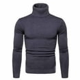 thumbnail image 2 of Xcmzpl Men's Turtleneck Sweaters Slim Fit Knit Pullover Tops Long Sleeve Classic Sweaters Solid Lounge Pullover Sweaters for Fall Winter, 2 of 8