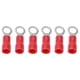 thumbnail image 4 of 100 terminales de engarzado de anillo preaislados, conector de cable de PVC de cobre para maquinaria AWG 22‑16RV1.25‑4 rojo, 4 of 5