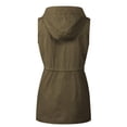thumbnail image 4 of MixMatchy Women's Hooded Adjustable Drawstring Utility Pocket Anorak Jacket Vest, 4 of 4