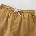 thumbnail image 4 of Ougyinr Littler Boys Shorts Kids Toddler Boys Summer Cotton Shorts with Drawstring Casual Elastic Waist Shorts with Pocket, 4 of 9