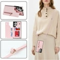 thumbnail image 2 of Crossbody Wallet Case for Samsung Galaxy S24 Ultra with RFID Blocking Card Slot Holder, Magnetic Flip Folio Purse Case, Premium PU Leather Zipper Handbag with Detachable Lanyard Strap, Pink, 2 of 10