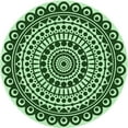 thumbnail image 1 of Ahgly Company Indoor Round Patterned Deep Emerald Green Area Rugs, 6' Round, 1 of 6