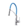 thumbnail image 1 of Kitchen Faucet Solid Brass Single Handle, One Hole Kitchen Sink Faucet With 360 Swivel Modern Rubber Neck Pull Down Sprayer Rubb ,Versatile Features, 1 of 7