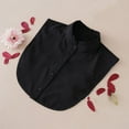 thumbnail image 3 of Femmes Design Simple Couleur Unie Faux Col Filles Style Formel Filles Fausse Demi-Chemise Décorative Col à Revers Détachable Accessoire Noir Support, 3 of 8