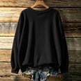 thumbnail image 5 of Tqcoqu Women's Solid Corduroy Crew Neck Sweatshirt, Long Sleeve Oversized Loose Fall Winter Casual Commuter Pullover Top, 5 of 8