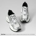 thumbnail image 6 of CMR CHAMARIPA Chunky Sneakers For Women - Silver Leather Elevator Shoes 10CM / 3.94 Inches, 6 of 9