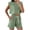 Green, variant on Two Piece Sets for Women Petite Summer Outfits Sleeveless Crew Neck Crop Tank Shorts Casual Set with Pockets