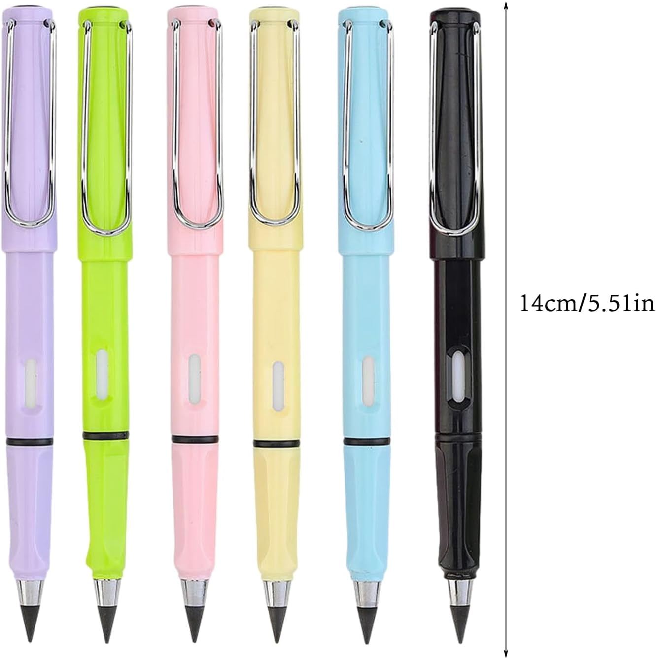 18 Pcs Infinity Pencil Set, Reusable Inkless Pencils with Replacement Nibs, Eternal Pencils, Everlasting Pencil for Student Adult Artist Erasable Unlimited Writing Drawing