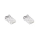 thumbnail image 2 of Sidaley Conector de Cable de Internet sin blindaje CAT5 para escuela doméstica, conectores de red transparentes de repuesto, piezas de 50 piezas 2piezas, 2 of 6