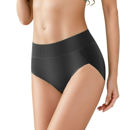 Sngxgn Womens Comfort Cotton Underwear Panty  Stretch Underwear  Full Coverage Panties(Black XXL)